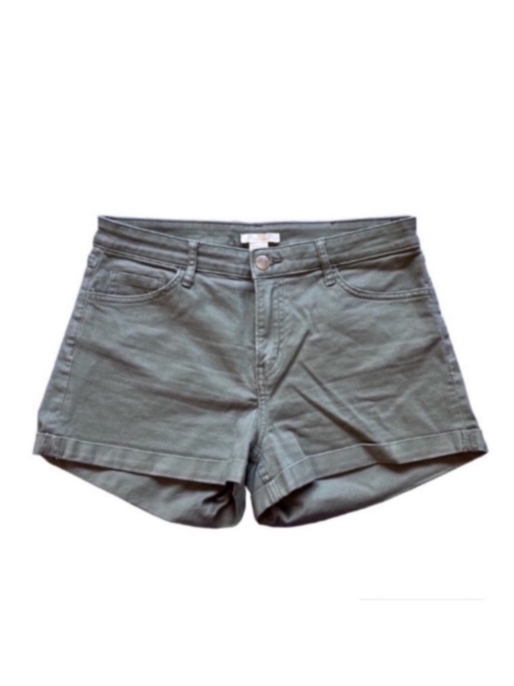 H&M Women's Green Cotton Casual Shorts size 8
